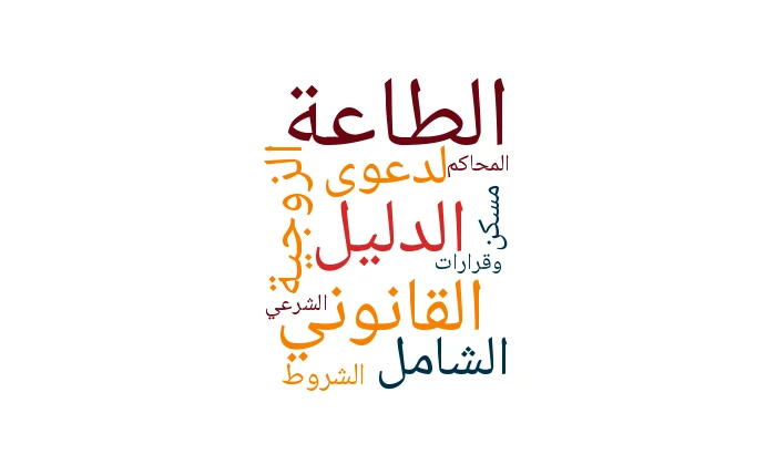 الدليل القانوني الشامل لدعوى الطاعة الزوجية : الشروط، مسكن الطاعة الشرعي، وقرارات المحاكم