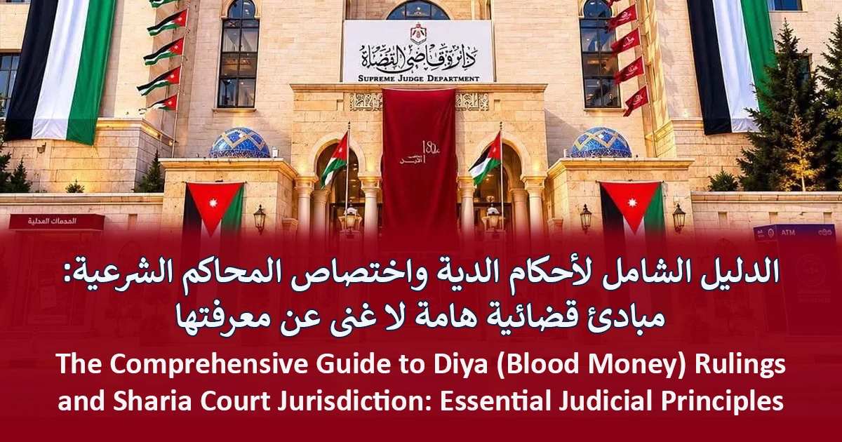 The Comprehensive Guide to Diya (Blood Money) Jurisprudence and the Jurisdiction of Sharia Courts: Key Judicial Principles